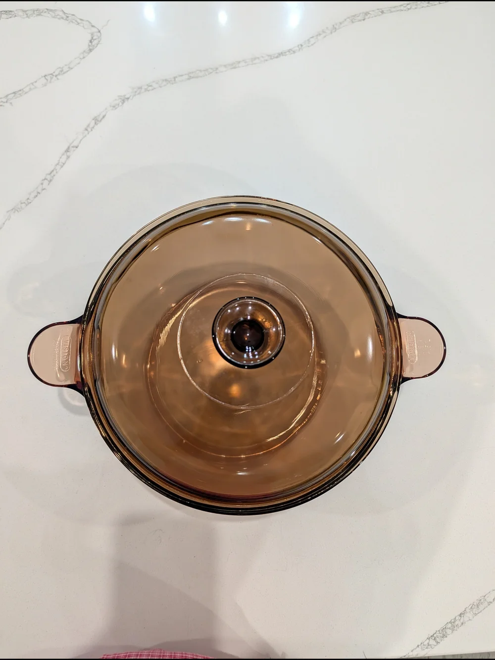 Vintage Visions 4.5L Amber Glass Dutch Oven Casserole Pot w/ Lid USA Pyrex